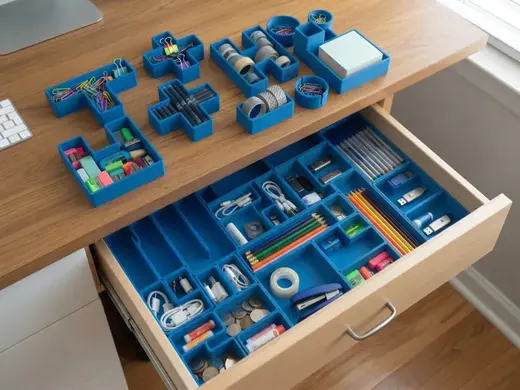 Tetris Puzzle Storage Bins — Complete 30-Piece Set