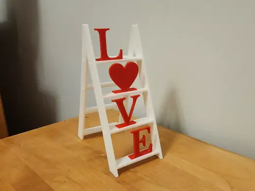 LOVE ladder decor with heart