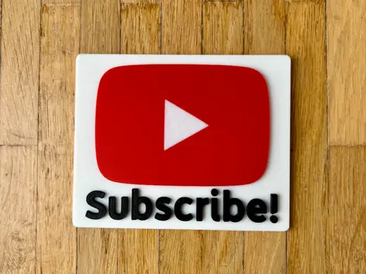 Youtube Subscribe Button Sign Logo Plaque