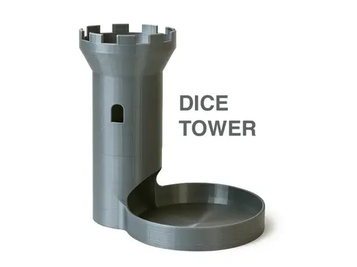 Fast dice tower with only 50g filament!