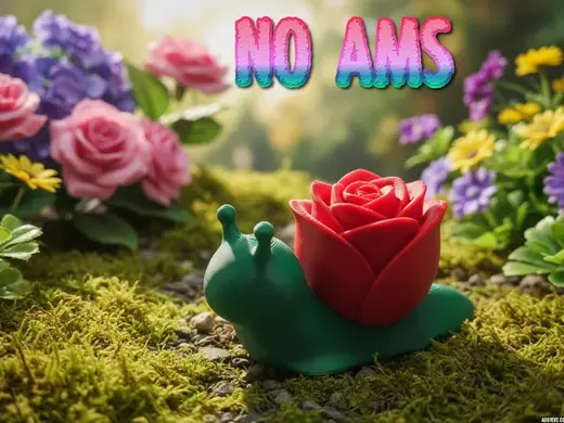 Rose Shell Snail Figurine-Cute Snail Rose (No AMS)