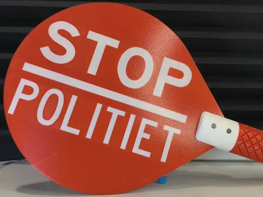 Police Stop Paddle Traffic Control Sign