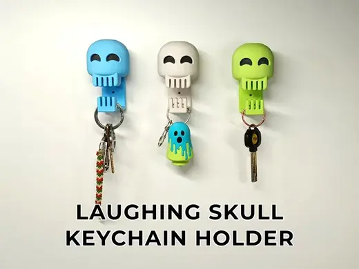Laughing Skull Keychain Holder | Halloween