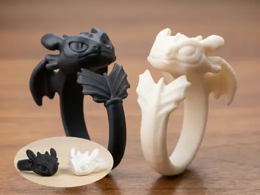 Toothless & Light Fury Ring 2 Set