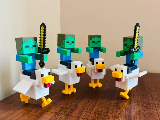 Minecraft Chicken Jockey - Articulated