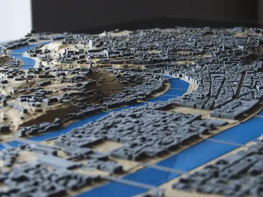 Carte 3D Lyon avec bâtiments