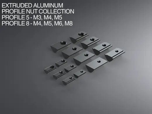 Extruded Aluminum Profile Nut Collection