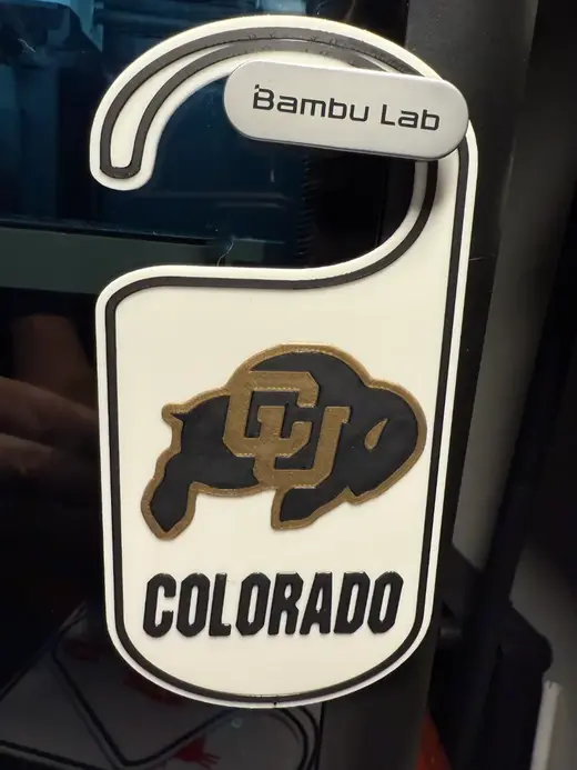 COLORADO BUFFALOS FOOTBALL DOOR HANGER