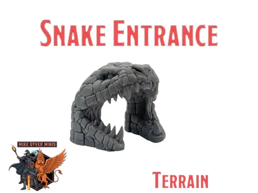 DnD TTRPG Snake Entrance Terrain Miniature