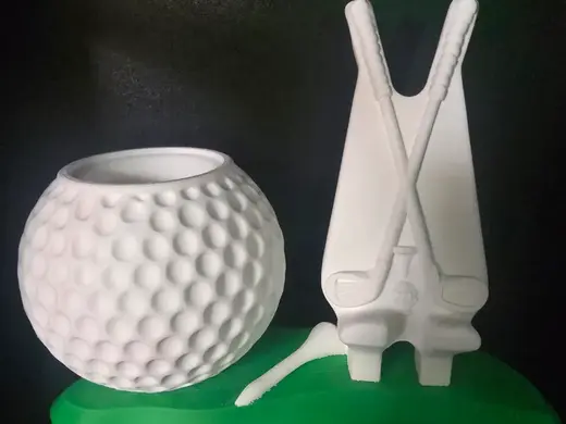 golf themed desk organizer with phone stand