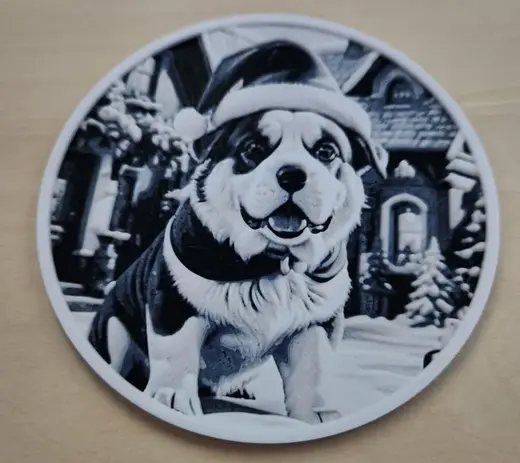 Coaster - Ornement - Dog Christmas