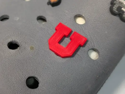 Utah Utes "Block U" Logo Croc Charm (Jibbitz)