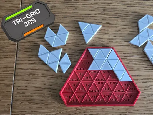 Tri-Grid 365: Daily Puzzle Calendar
