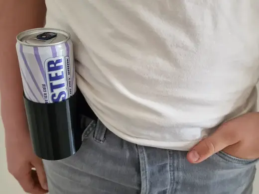 Belt-Mounted Can Holder for Long Parties