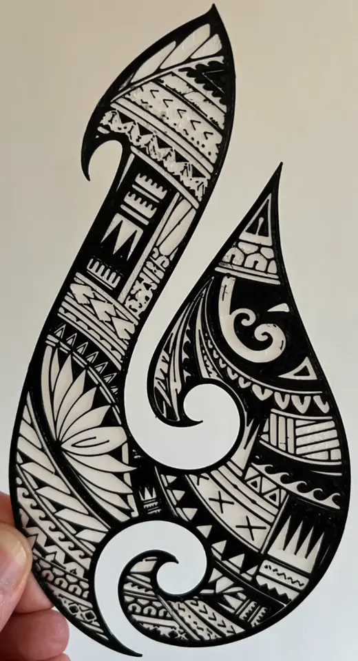 Maori Hei Matau Hook wall art