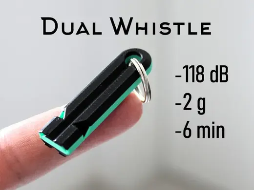 Dual Micro Whistle – 118 dB | 2 g | 6 min Print