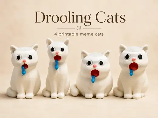 Lord, I’m Four – Drooling Cats Meme Set