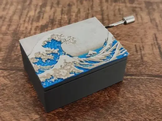 The Great Wave Music Box – Inspired by Hokusai