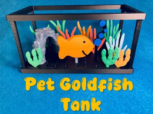 Pet Goldfish Fish Tank (No Water, No Mess)