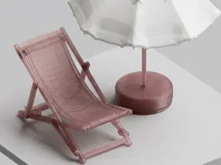 Beach Vibe Set – Miniature Deck Chair & Umbrella