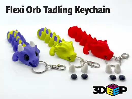 Flexi Orb Dragon Tadling Keychain - No Supports