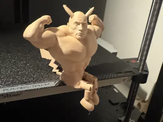 Flexi Rock-Achu | Dwayne Johnson as Pikachu