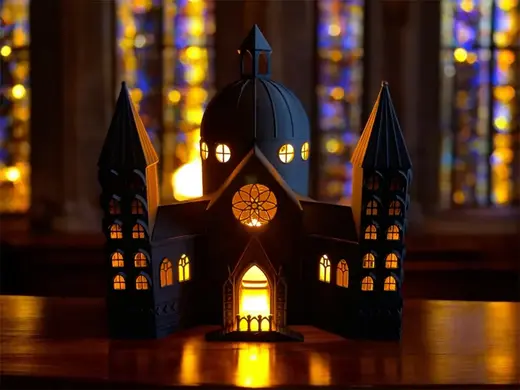 Kathedrale mit Kuppel und zwei Türmen