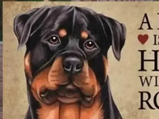 Rottie Dog Sign