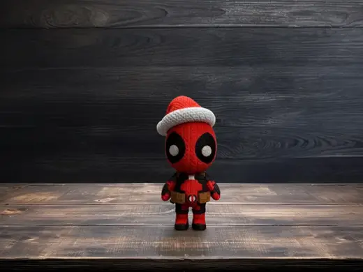 Knitted Deadpool Figure - Wish Upon a Deadpool