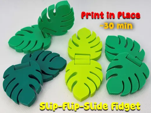 Fidget Fern: Monstera Leaf Slider & Flip Fidget