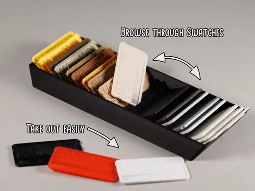 Filament Swatches with Flipping Swatch Box