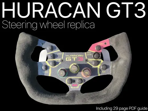 Huracan GT3 steering wheel replica for sim racing