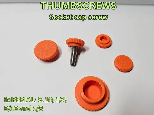 Thumb screws for socket cap screws - Imperial