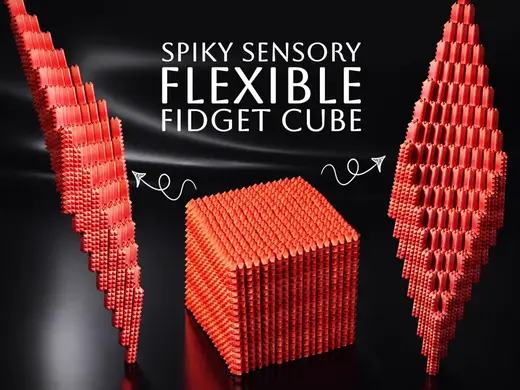 Spiky Sensory Flexible Fidget Tactile-Cube
