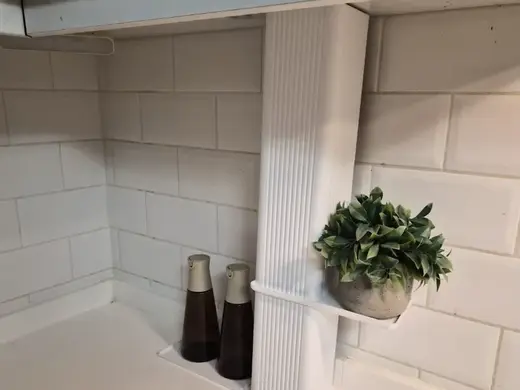 Kitchen Gas Pipe Cover Column + Shelf & Tray