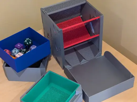 Convertible Storage/Dice Tower with Tray
