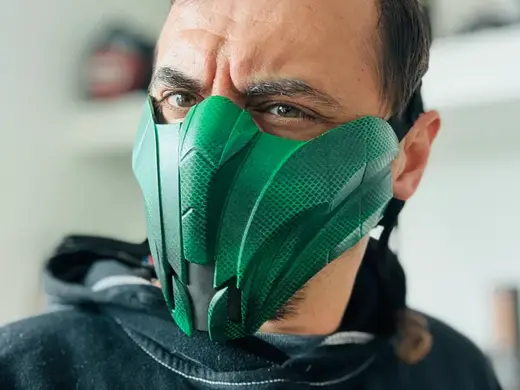 Reptile mask from Mortal Kombat 1 - MKX Remastered