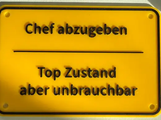 Chef abzugeben - Top Zustand aber unbrauchbar