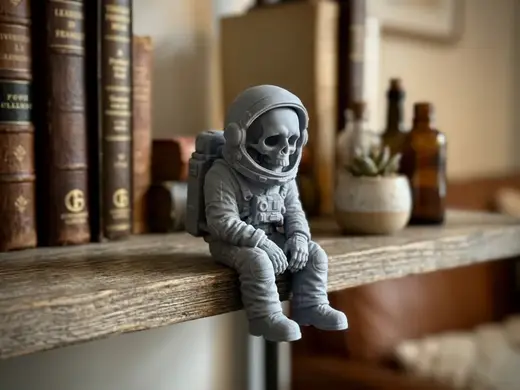Ledge SkulZ - Edge Sitting Astronaut Skull!