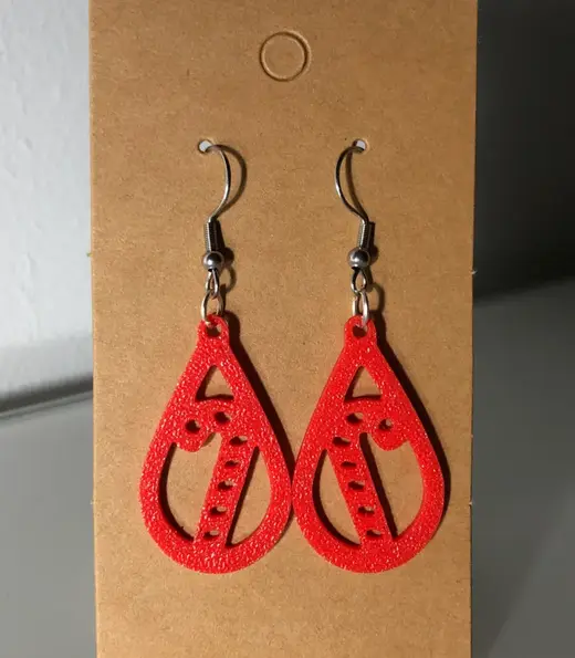 Christmas Candy Cane earrings no AMS