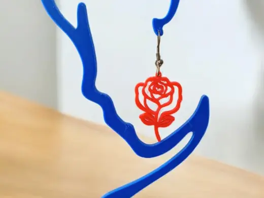 Valentine's Rose Earrings