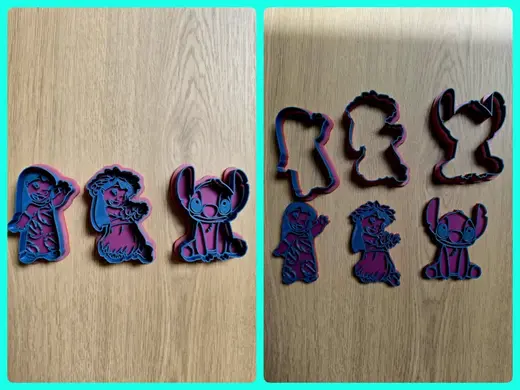 Stitch Lilo Cookie Cutter Playdoh Stamp Pack 3