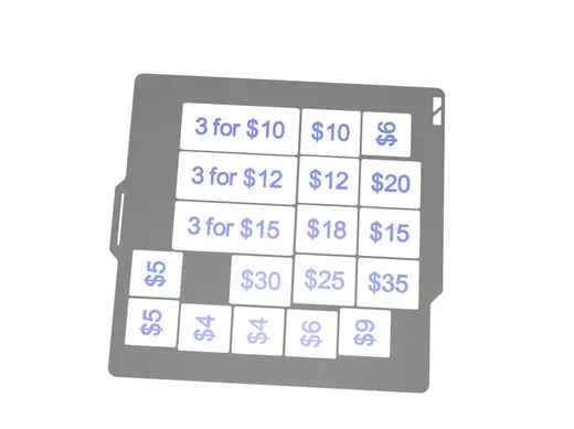 Vendor Price Tags for Markets - HDR2