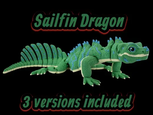 Sailfin Dragon- Hyper realistic articulated Lizard