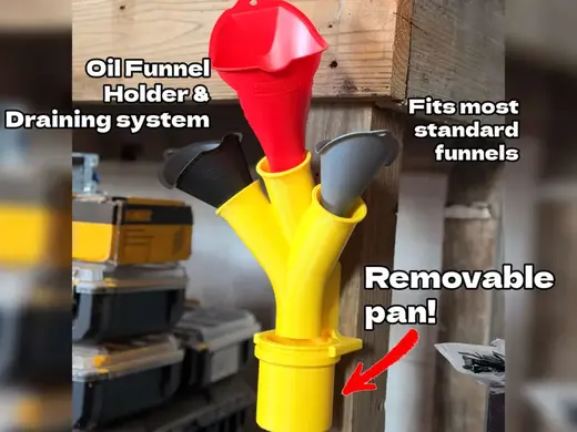 Oil Funnel Holder / Draining System / Drip Tray