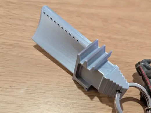 Jet Engine Turbine Blade Keychain
