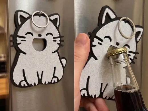 Cute Cat Mouth Bottle Opener