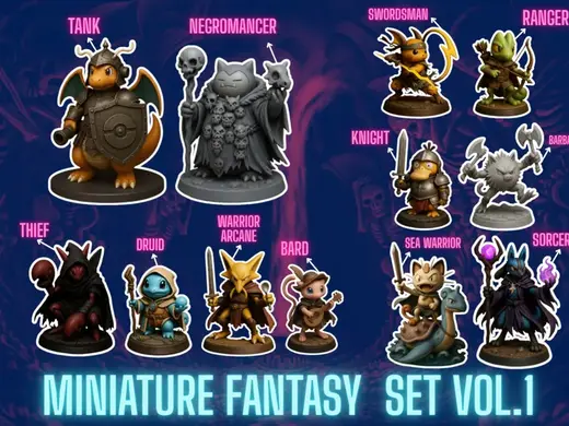 SET MINIATURE FANTASY FOR BOARDGAMES OR FUN