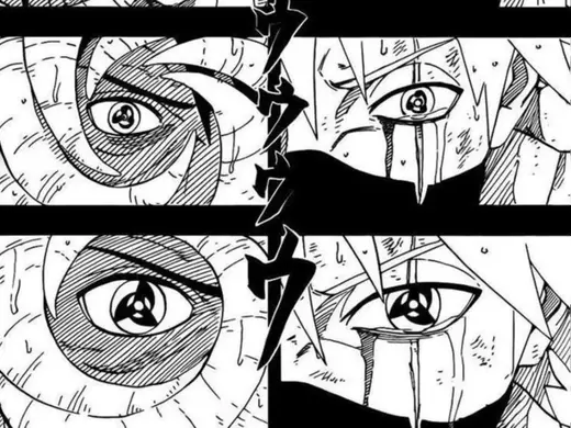 Obito & Kakashi Sharinga - Manga panel Hueforge