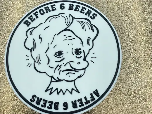 BEFORE 6 BEERS AND AFTER 6 BEERS COASTER SET